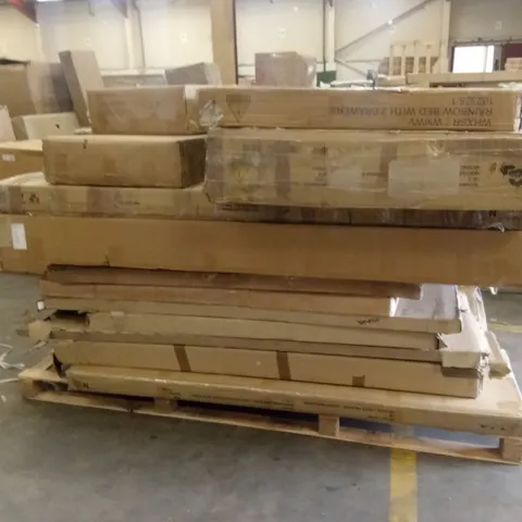 PALLET OF ASSORTED DESIGNER INCOMPLETE FURNITURE PARTS AND PIECES