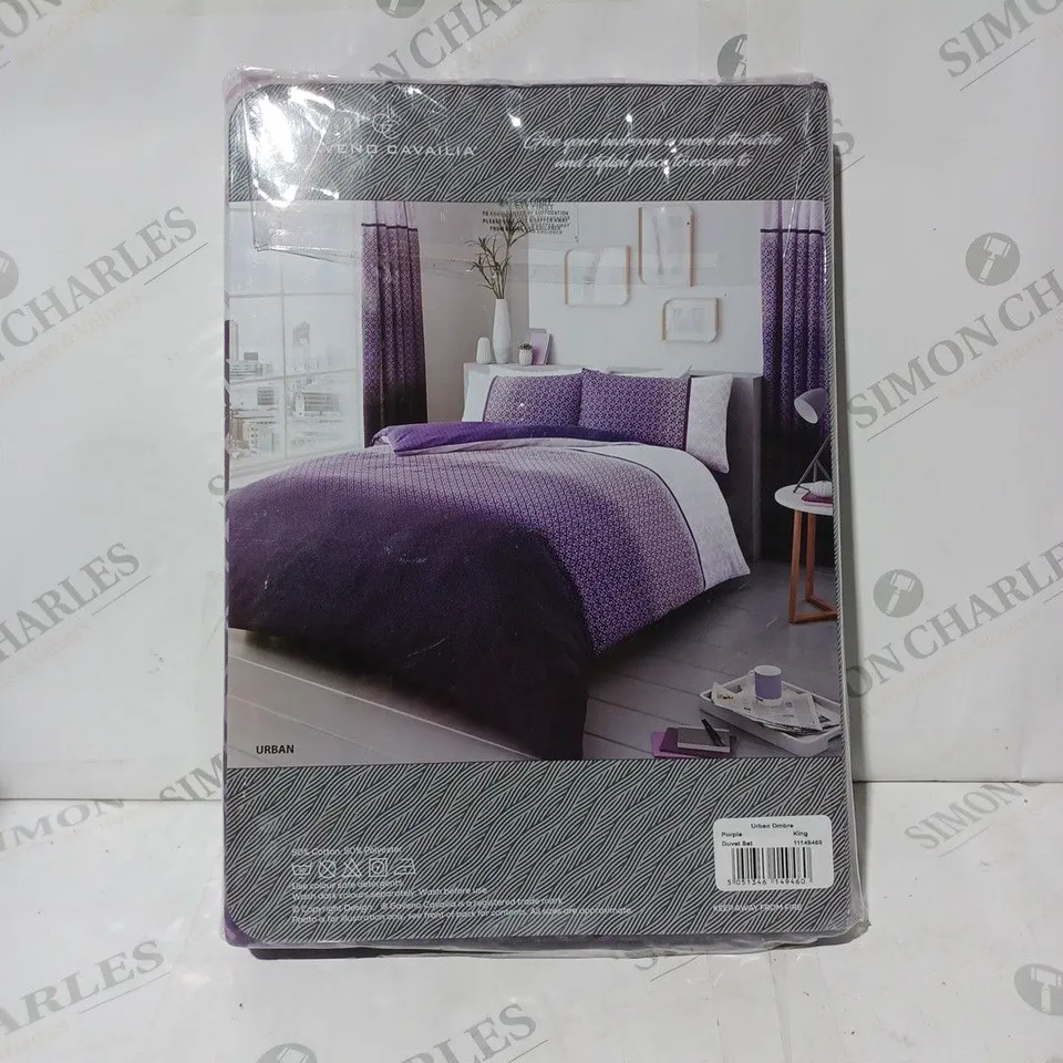GAVENO CAVAILIA URBAN OMBRE PURPLE KING SIZE DUVET SET