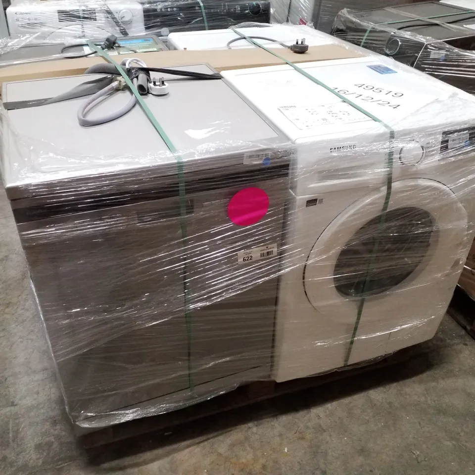 PALLET OF APPROXIMATELY 4 UNPROCESSED RAW RETURN WHITE GOODS TO INCLUDE;