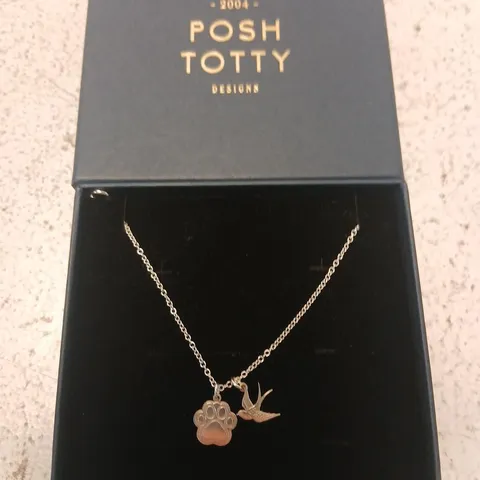 POSH TOTTY DESIGNS DINKY CHARM BRACELET WITH 2 CHARMS STERLING SILVER