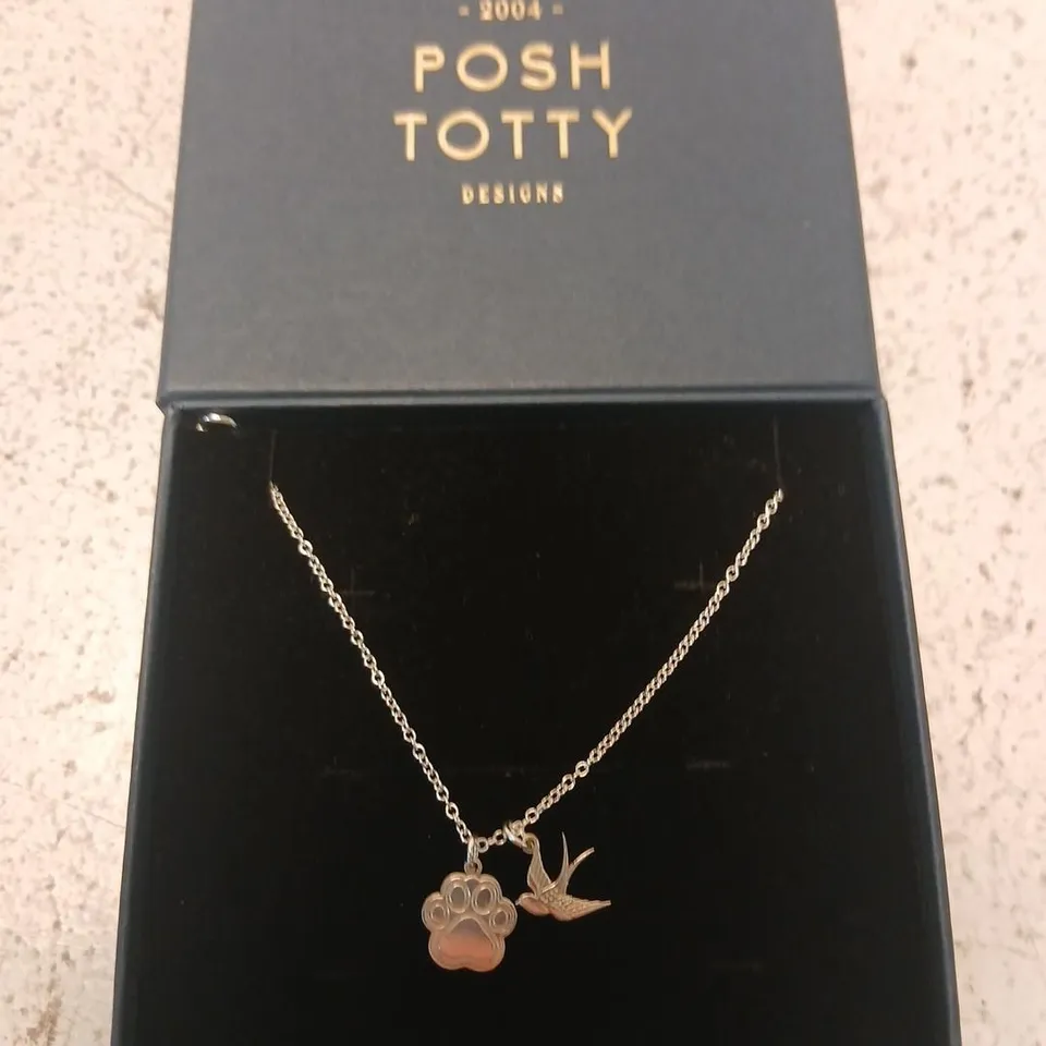 POSH TOTTY DESIGNS DINKY CHARM BRACELET WITH 2 CHARMS STERLING SILVER