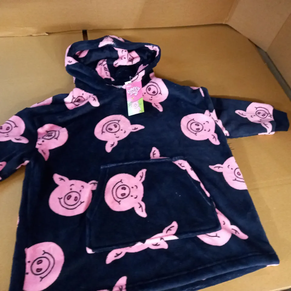 M&S PERCY PIG COSY HOODY- 5/6 YRS