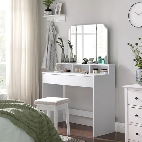 BOXED DOUBLOON COVE DRESSING TABLE WITH MIRROR 