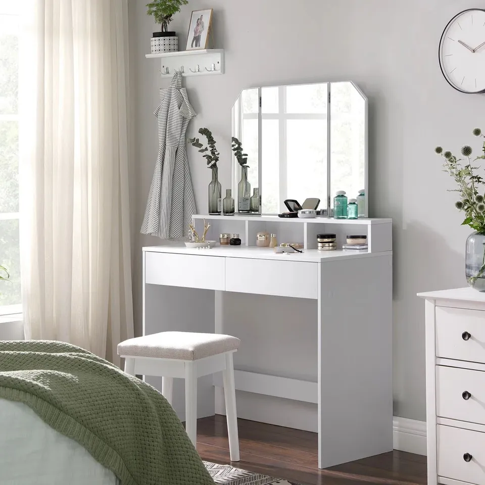 BOXED DOUBLOON COVE DRESSING TABLE WITH MIRROR 