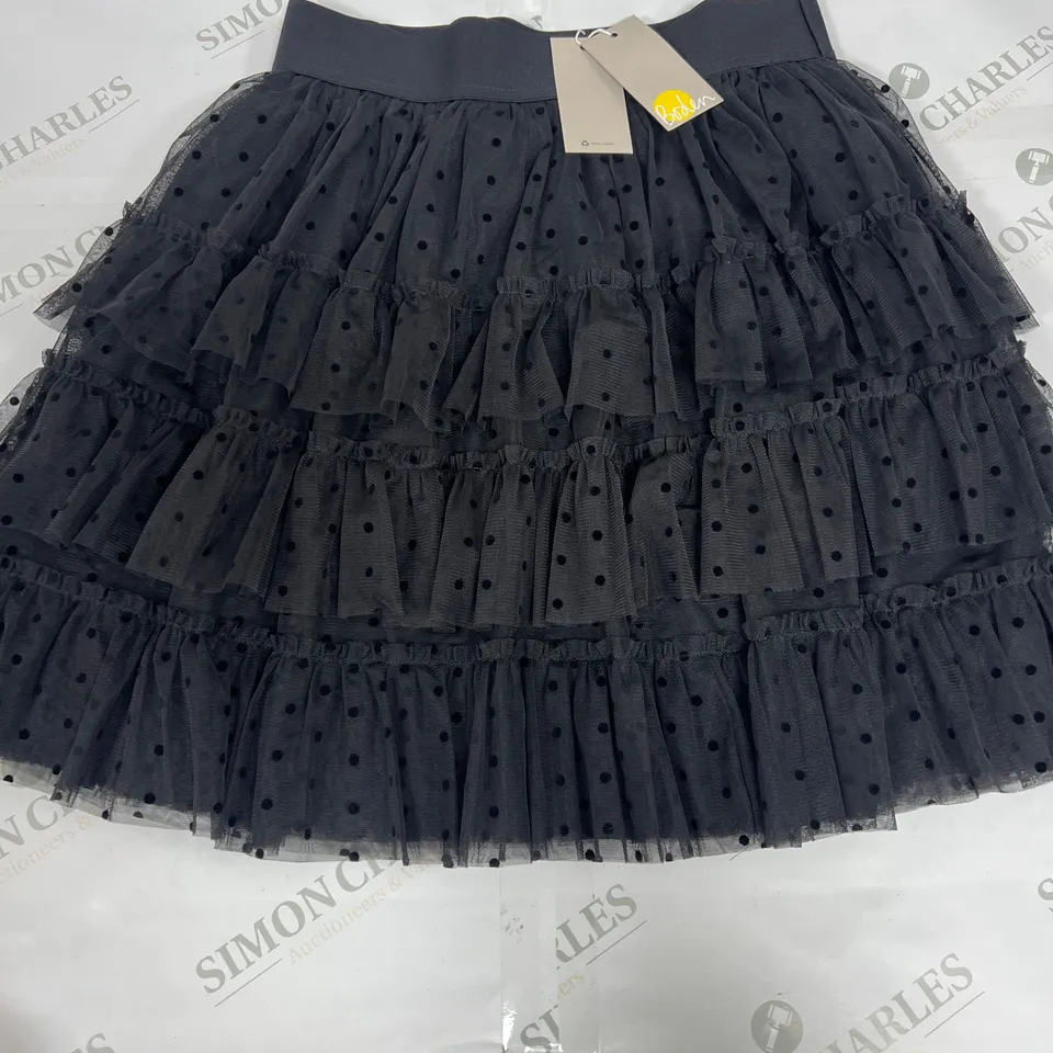 BODEN MESH SKIRT IN BLACK SIZE 10
