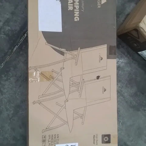 BOXED VOYAGER 2PK LUXURY CAMPING CHAIRS GREY