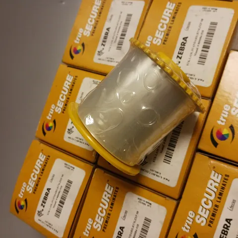 LOT OF 9 ZEBRA TRUE SECURE LAMINATE ROLL IN CLEAR ZXP SERIES