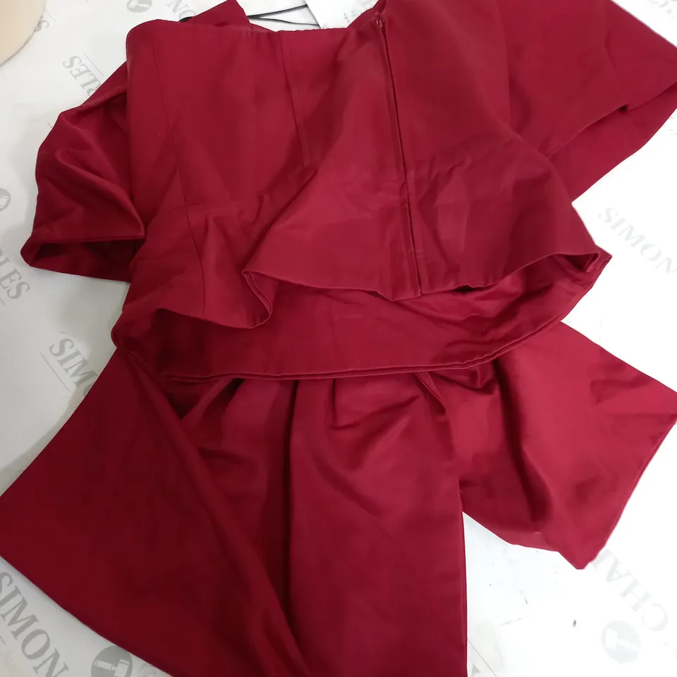 H&M RED KNOT DETAIL DRESS - UK 12