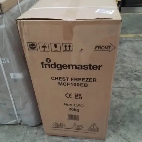 BOXED FRIDGEMASTER 97 LITRE CHEST FREEZER - BLACK