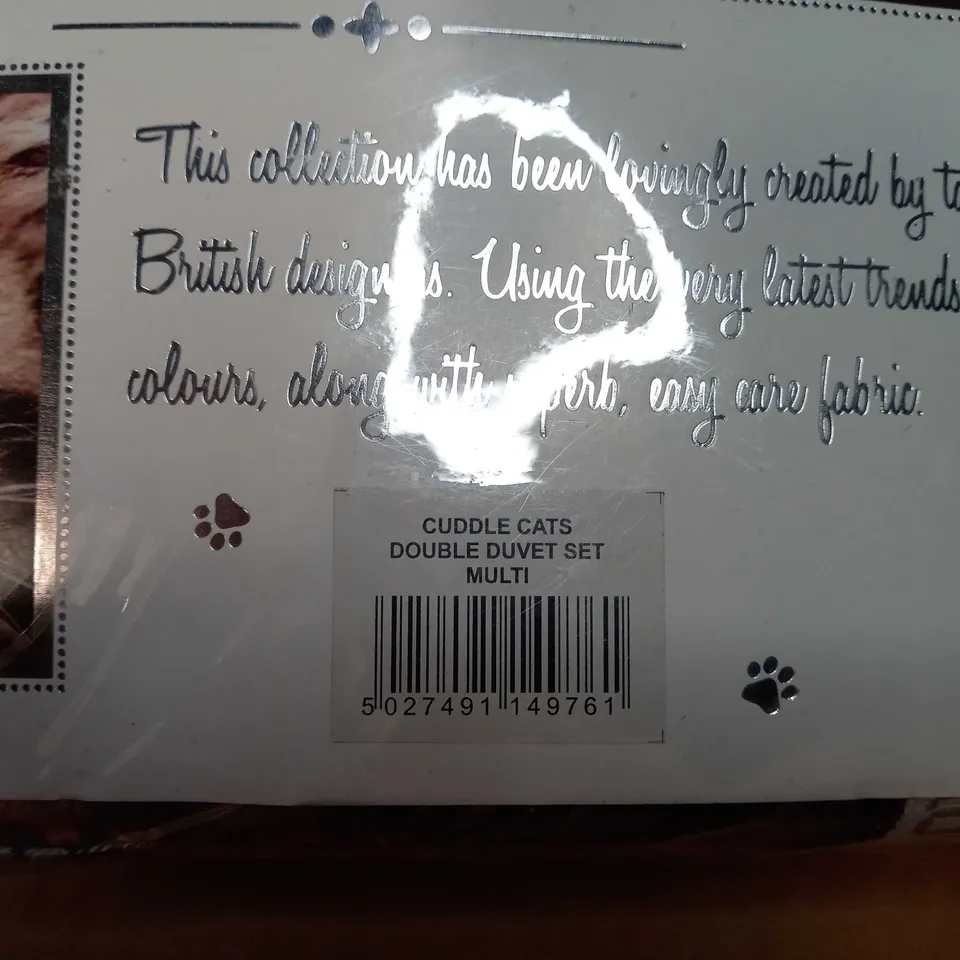 PACKAGED DOUBLE CUDDLE CATS DEVET SET