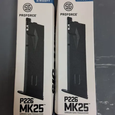 LOT OF 2 BOXED PROFORCE P226 MK25 GREEN GAS MAGAZINES