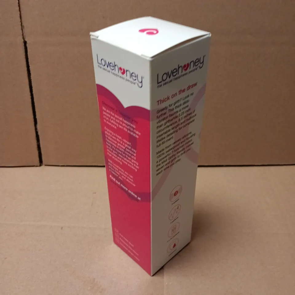 SEALED LOVEHONEY MIDI GIRTHY REALISTIC 6.5" DILDO VIBRATOR