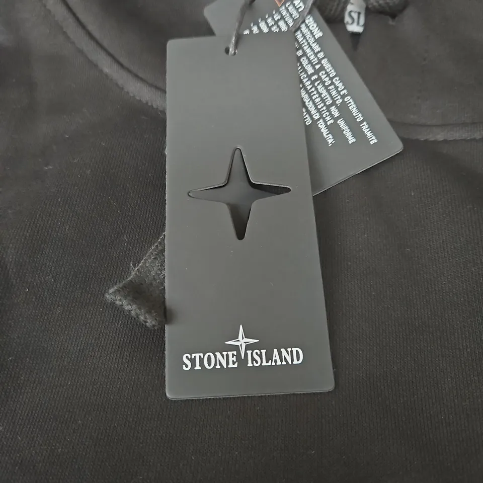 STONE ISLAND HOODIE – BLACK – UK M (M)