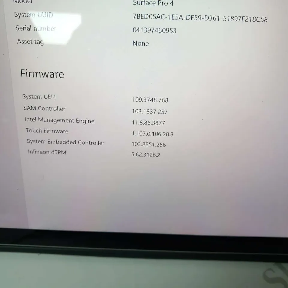 MICROSOFT SURFACE PRO 4 128GB 1724
