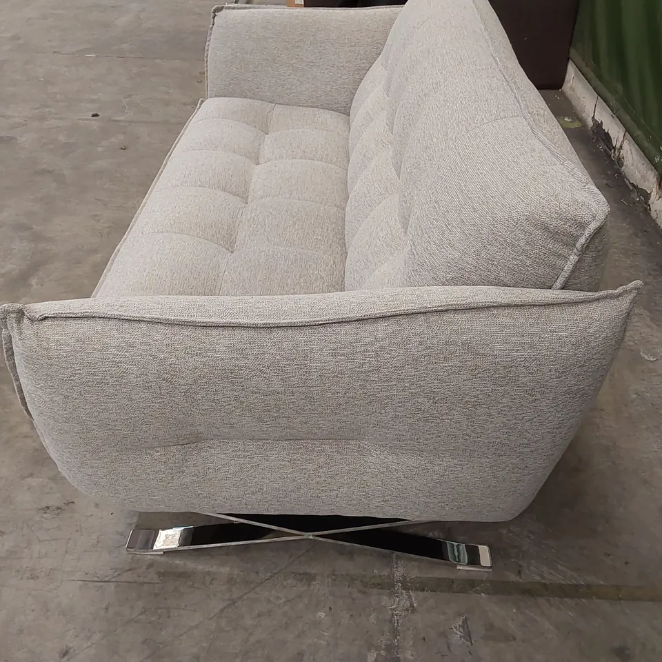 QUALITY DESIGNER ITALIAN MADE SEVILLE FABRIC UPHOLSTERED 3 SEATER SOFA