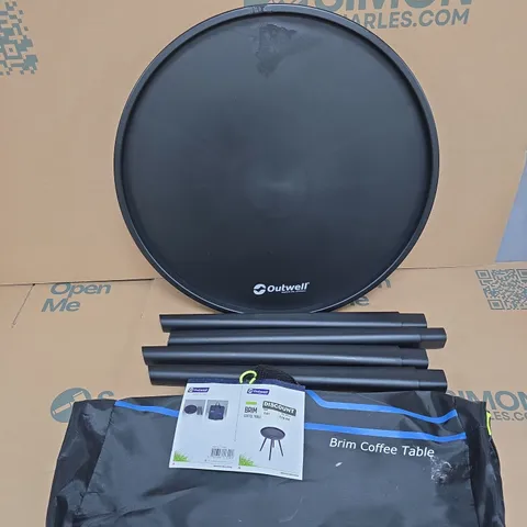 OUTWELL BRIM COFFEE TABLE – ROUND OUTDOOR TABLE WITH CARRY BAG