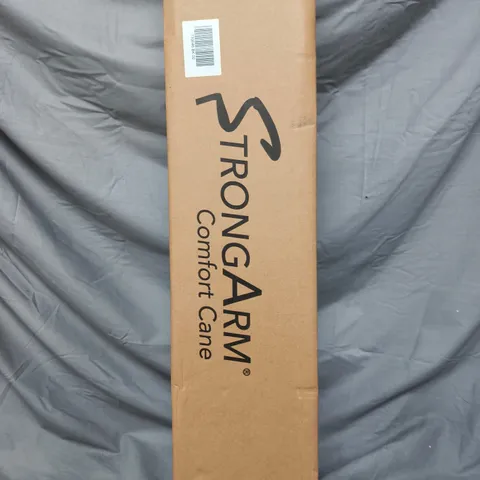 STRONG ARM COMFORT CANE WITH STANDING BASE & LIGHT IN BLACK