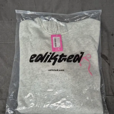 EDIKTED HOODIE IN LIGHT GREY SIZE SMALL