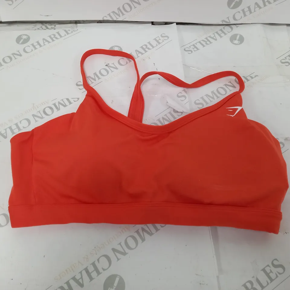 GYMSHARK SPORTS BRA IN ORANGE - LARGE