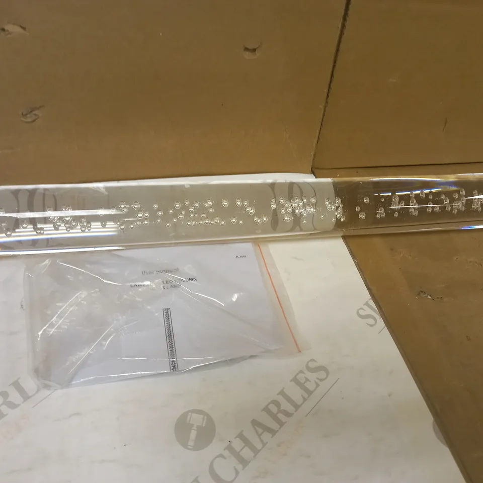 JOHN LEWIS LAWRENCE LED COLUMN FLOOR LAMP - ACRYLIC CHROME FINISH - COLLECTION ONLY