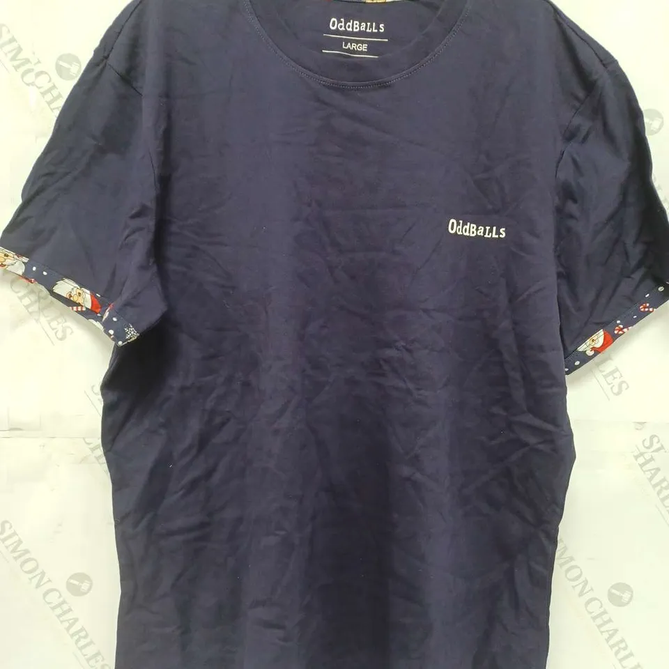 ODDBALLS CHRISTMAS THEMED TOP IN NAVY - LARGE