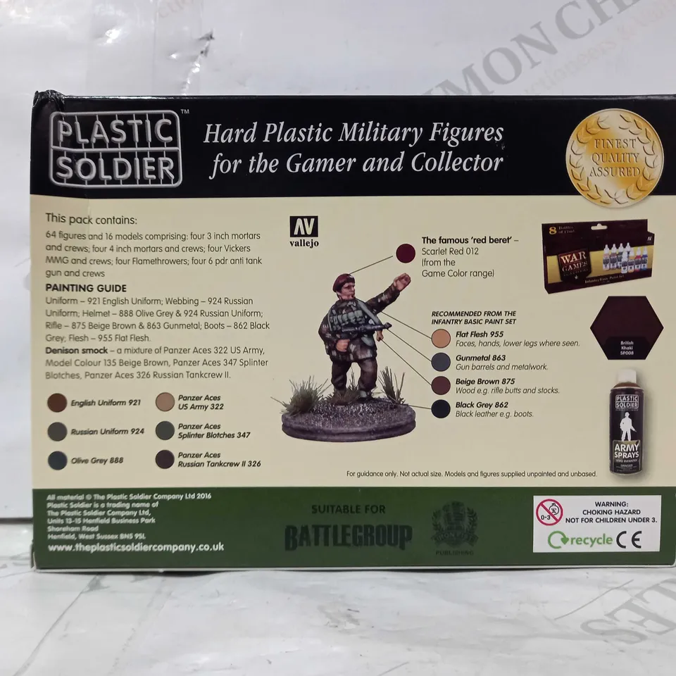 PLASTIC SOLDIER WORLD WAR 2 HARD PLASTIC MILITARY FIGURES - BRITISH PARATROOPERS HEAVY WEAPONS