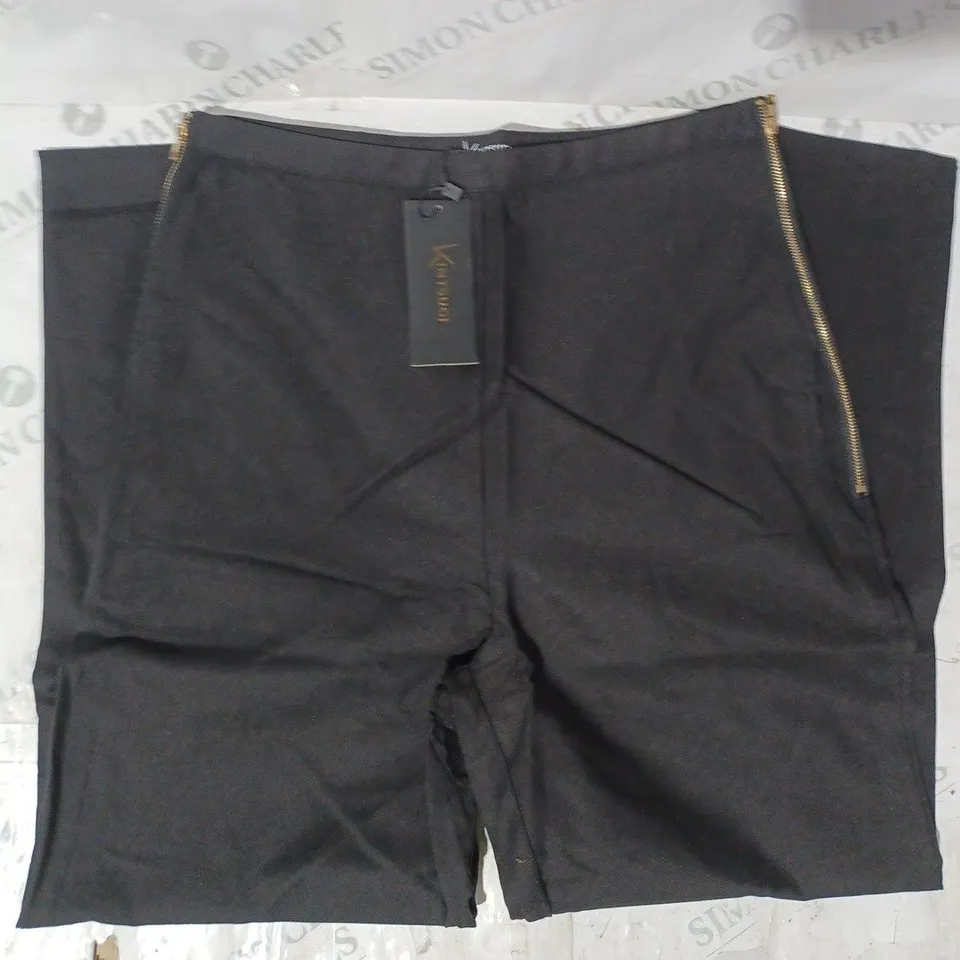 BOX OF APPROXIMATELY 10 ASSORTED CLOTHING ITEMS IN VARIOUS SIZES TO INCLUDE PETITE BLACK TROUSERS