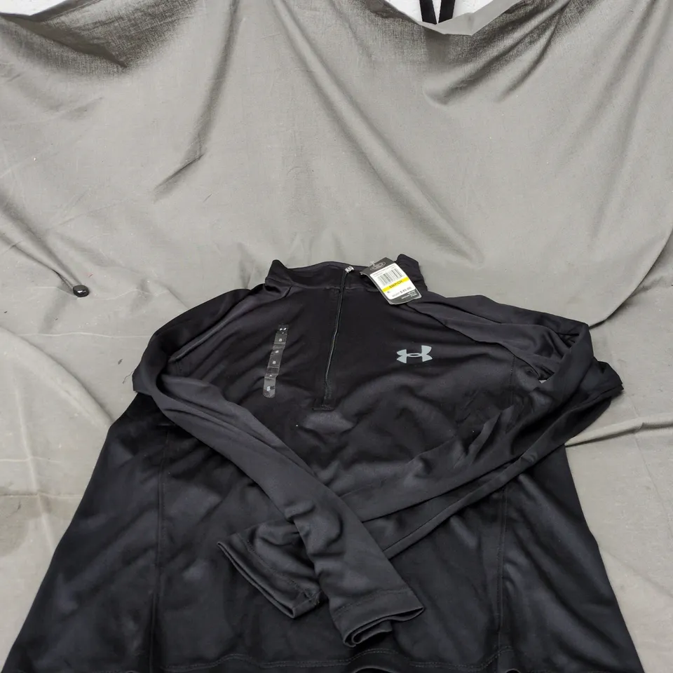 UNDER ARMOUR WOMEN'S BLACK QUARTER-ZIP TRAINING JACKET 