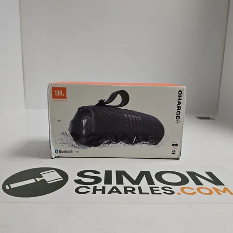 JBL CHARGE 6 PORTABLE BLUETOOTH SPEAKER – BLACK – BOXED