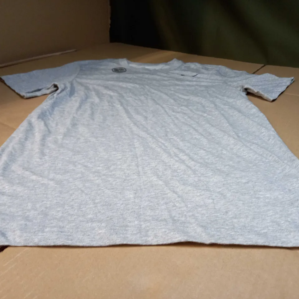 NIKE GREY MARL/LOGO TEE - SMALL