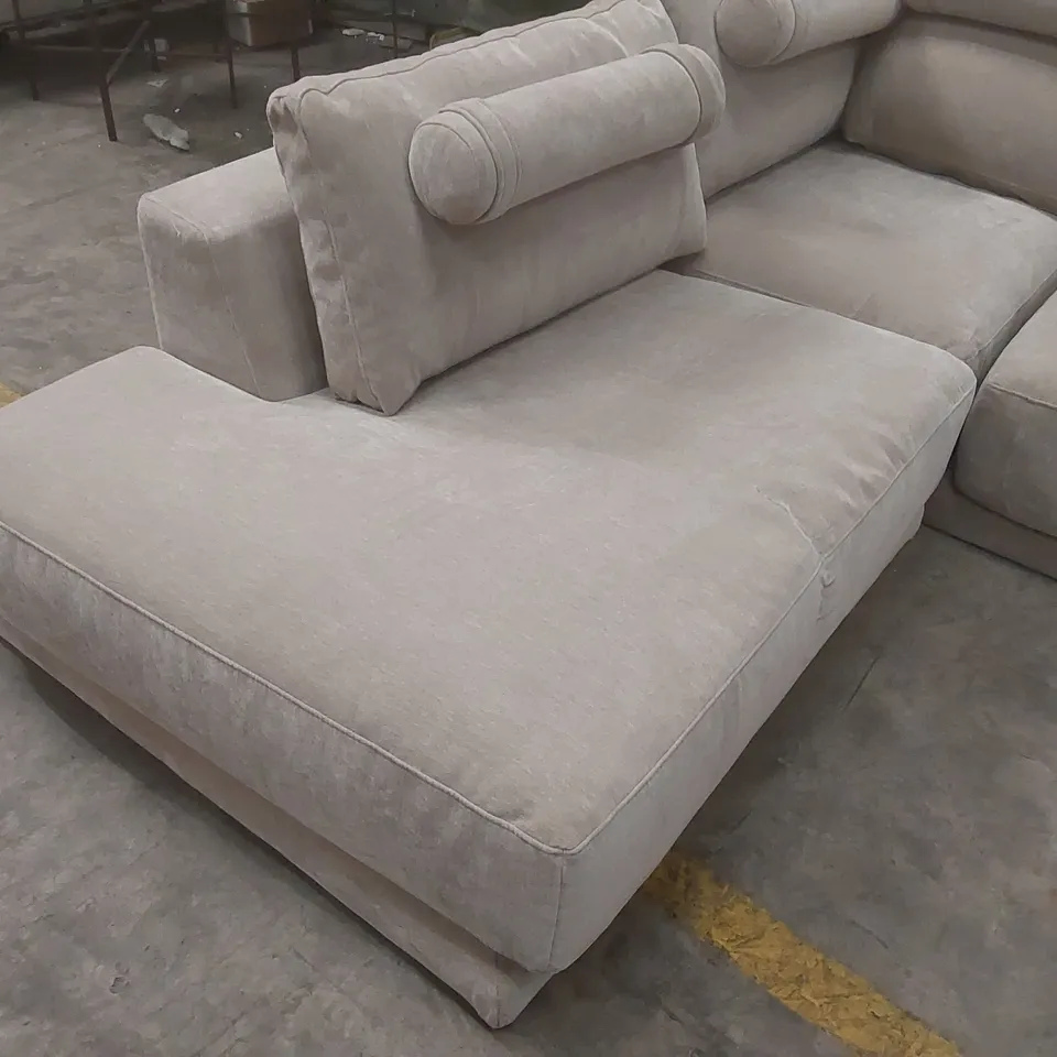 QUALITY DANETTI EDEN CHAMPAGNE CHENILLE MODULAR CORNER SOFA 
