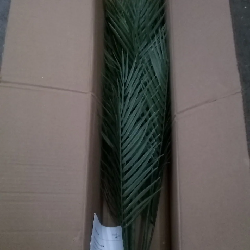 2 BOXED FLOURESCENT ARTIFICIAL PALM PLANTS