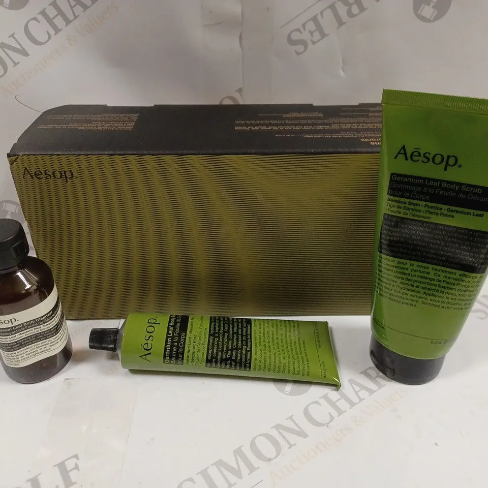 BOXED AESOP ROUSING RHYTHMS BODY CARE TRIO 