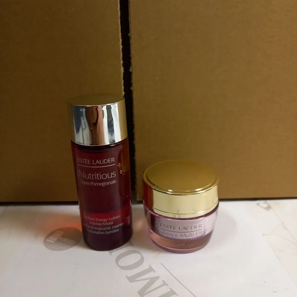LOT OF 2 ESTEE LAUDER SKIN PRODUCTS TO INCLUDE TRI-PEPTIDE FACE & NECK CREAM, NUTRITIOUS RADIANT ENERGY LOTION