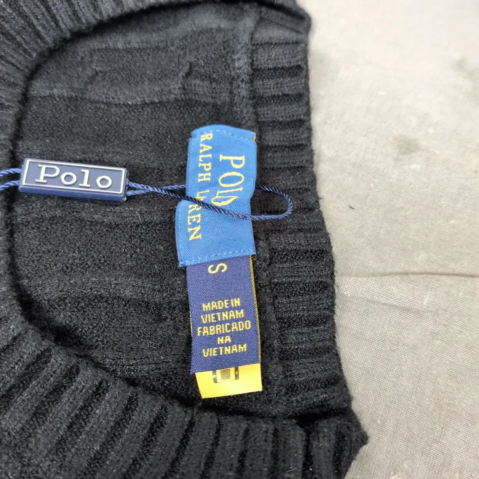 POLO RALPH LAUREN BLACK SMALL JUMPER WITH TAGS
