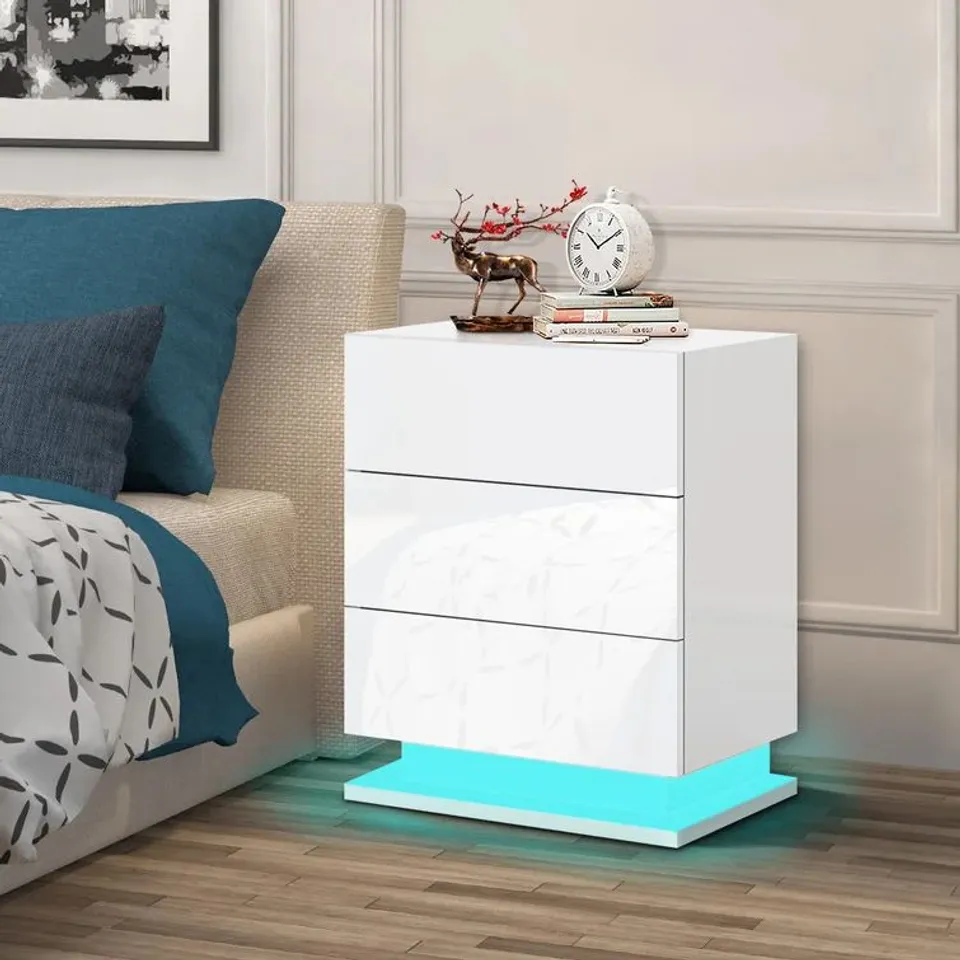 BOXED ANNEBETH MANUFACTURED WOOD BEDSIDE TABLE (1 BOX)