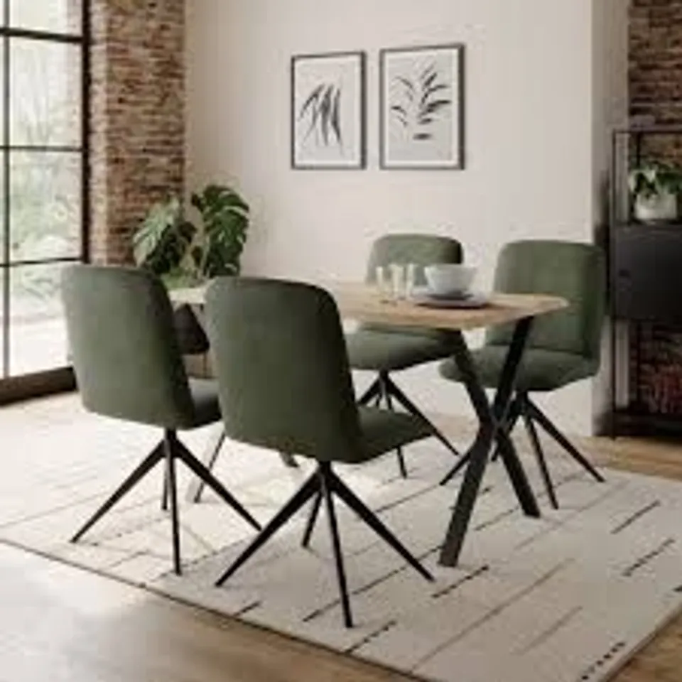 SELF ASSEMBLY RECTANGULAR COMPACT DINING TABLE - LIGHT WOOD EFFECT (1 BOX)