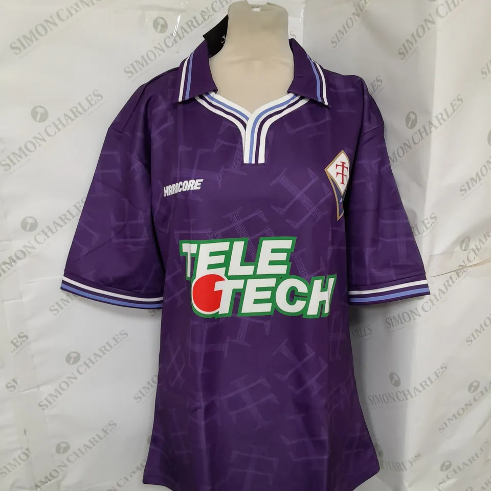 TELETEH COLLARED JERSEY IN PURPLE SIZE L