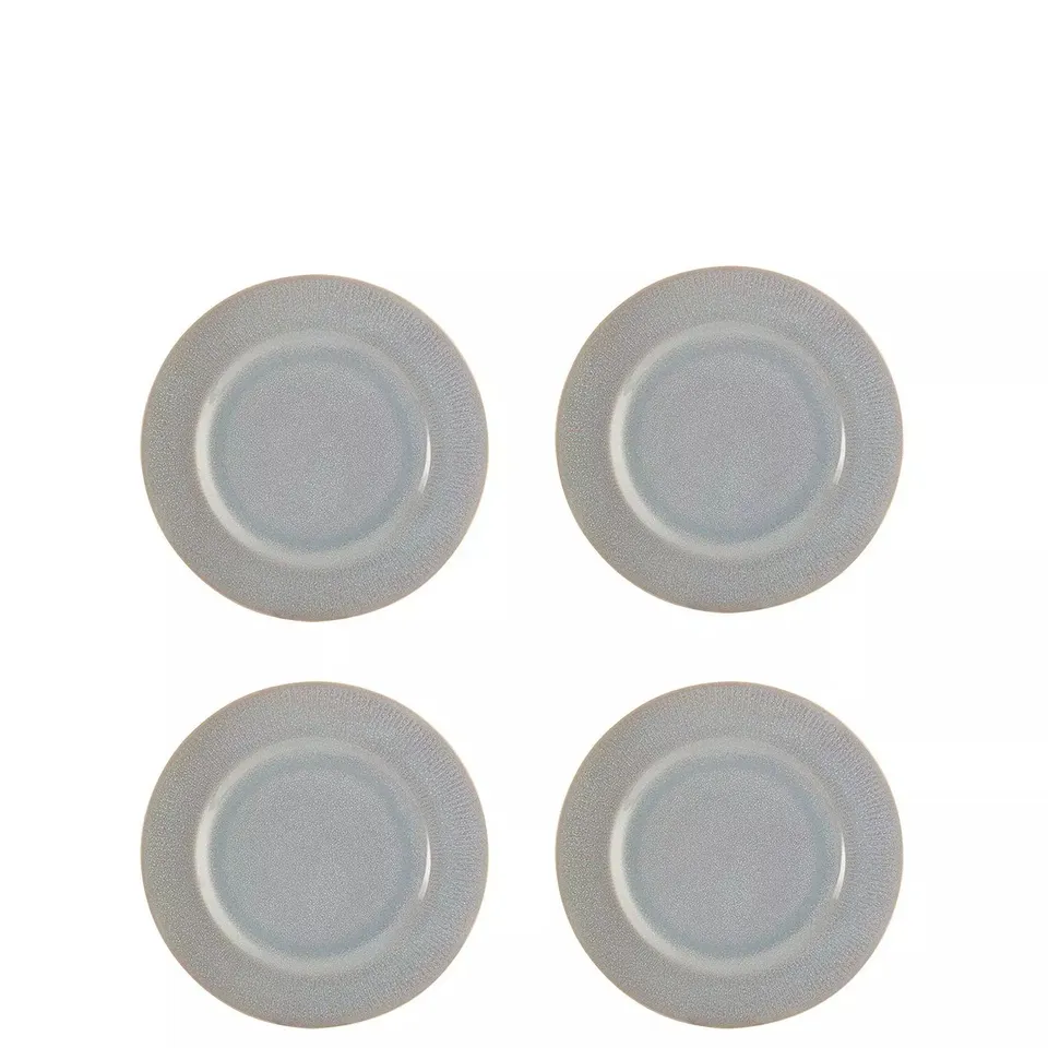 BOXED MASON CASH REACTIVE LINEAR SET OF 4 DINNER PLATES IN BLUE - COLLECTION ONLY
