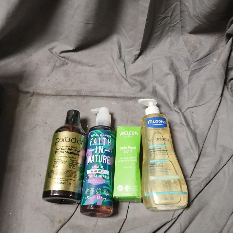 APPROXIMATELY 30 ITEMS INCLUDING HEALTH & BEAUTY ASSORTED COSMETICS & TOILETRIES LOT (SHAMPOOS, HAND WASH & SKINCARE) MUSTELA FAITH IN NATURE AND WELEDA .