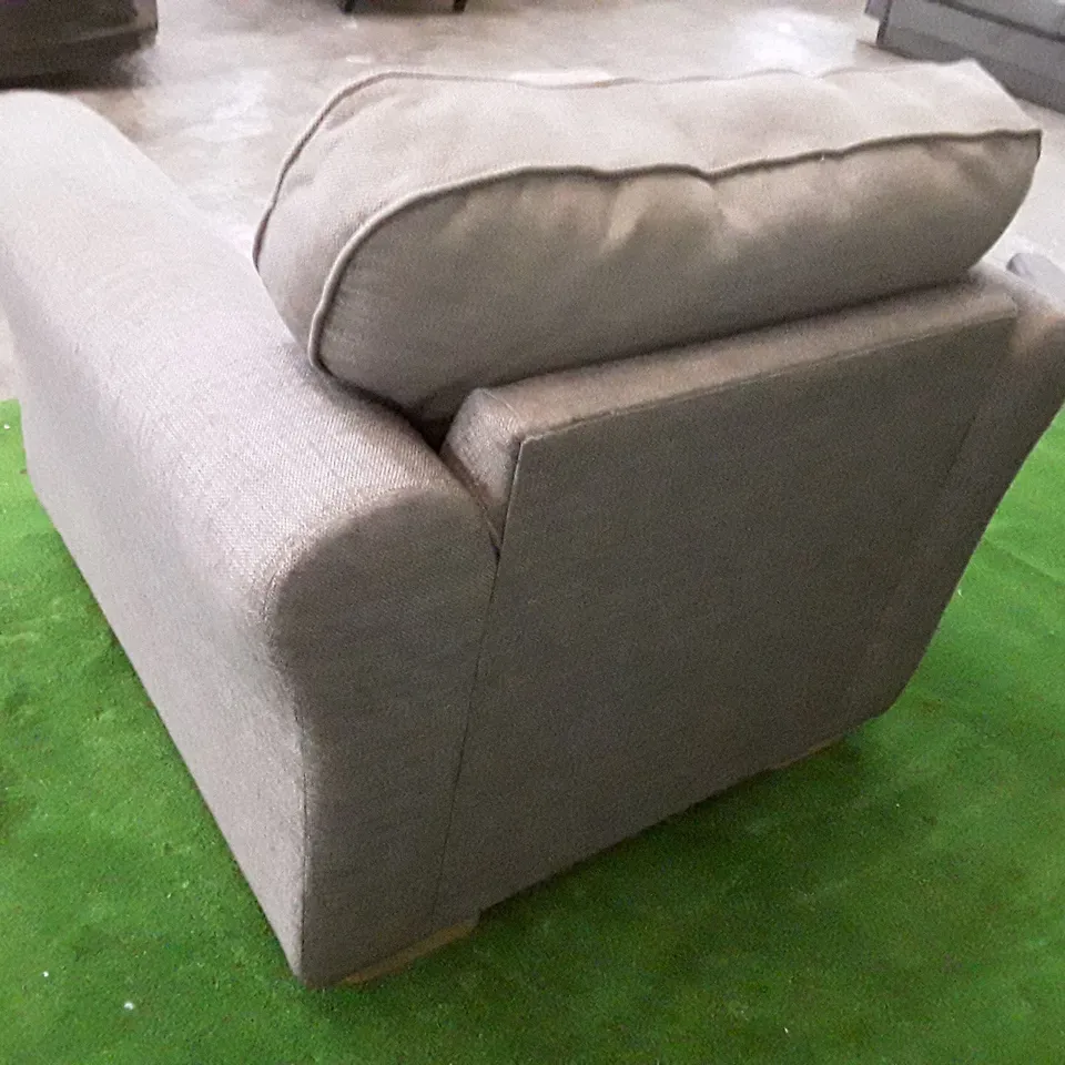 DESIGNER ARMCHAIR - GREY FABRIC