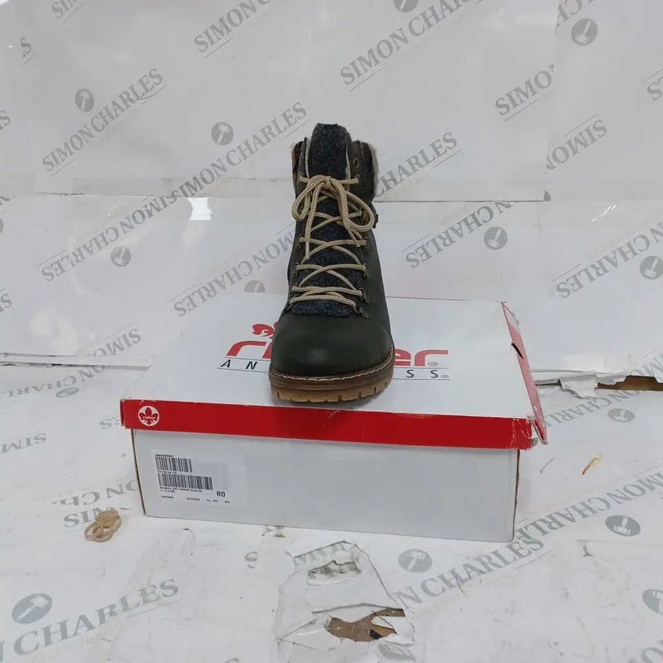 BOXED RIEKER MULTICOLOURED CUFFED HIKING BOOTS- EUR 41