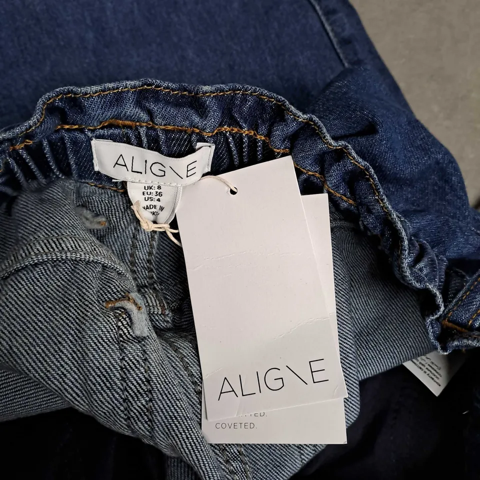 ALIGNE IDA ELASTICATED STITCH JEANS IN NAVY - UK 8