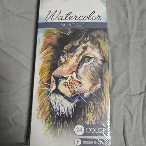 APPROXIMATELY 10 MOZART WATERCOLOUR PAINT SET – 24 COLOURS, BRUSH INCLUDED