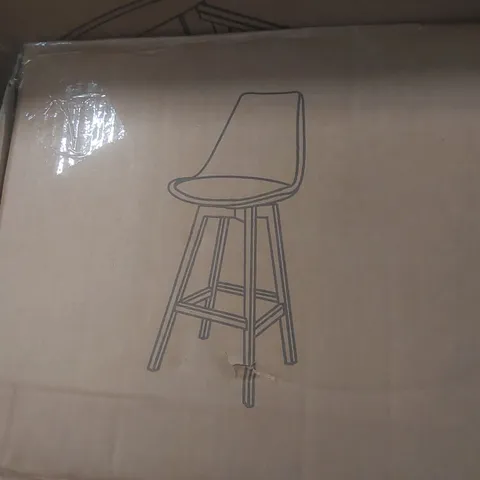 BOXED FUSION LIVING SOHO PLASTIC BAR STOOL (1 BOX)