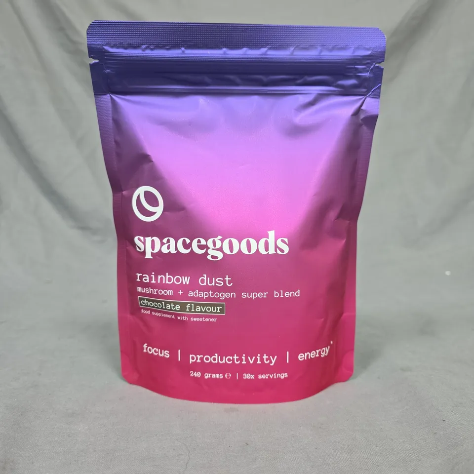 SPACEGOODS RAINBOW DUST MUSHROOM + ADAPTAGEN SUPER BLEND - CHOCOLATE 240G