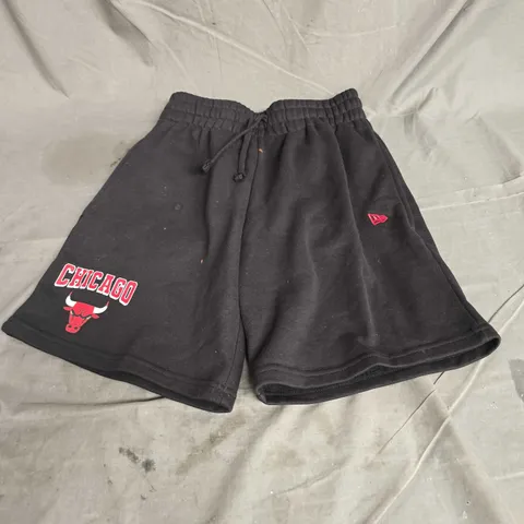 NEW ERA CHICAGO BULLS SWEAT SHORTS IN BLACK SIZE XS