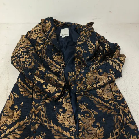 BONPRIX WOMEN'S NAVY & GOLD JACQUARD JACKET – UK 10