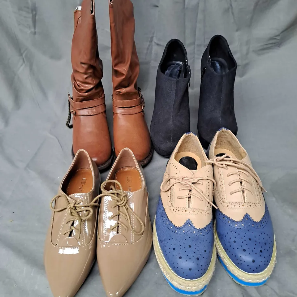 LARGE BOX OF APPROXIMATELY 40 PAIRS OF SHOES IN VARIOUS STYLES, COLOURS AND SIZES - COLLECTION ONLY