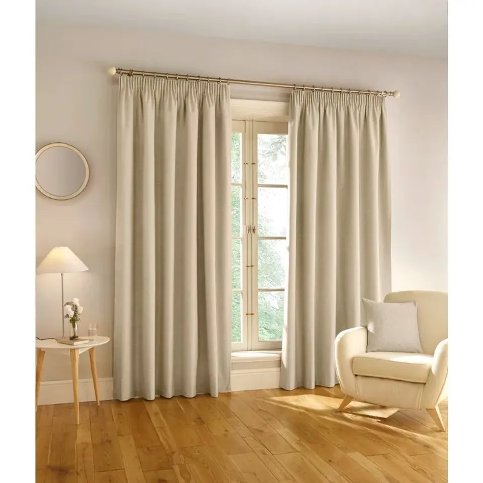 BOXED LANDAFF BLACKOUT PENCIL PLEAT CURTAINS